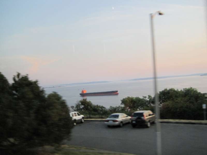 Cargo ship in the harbor