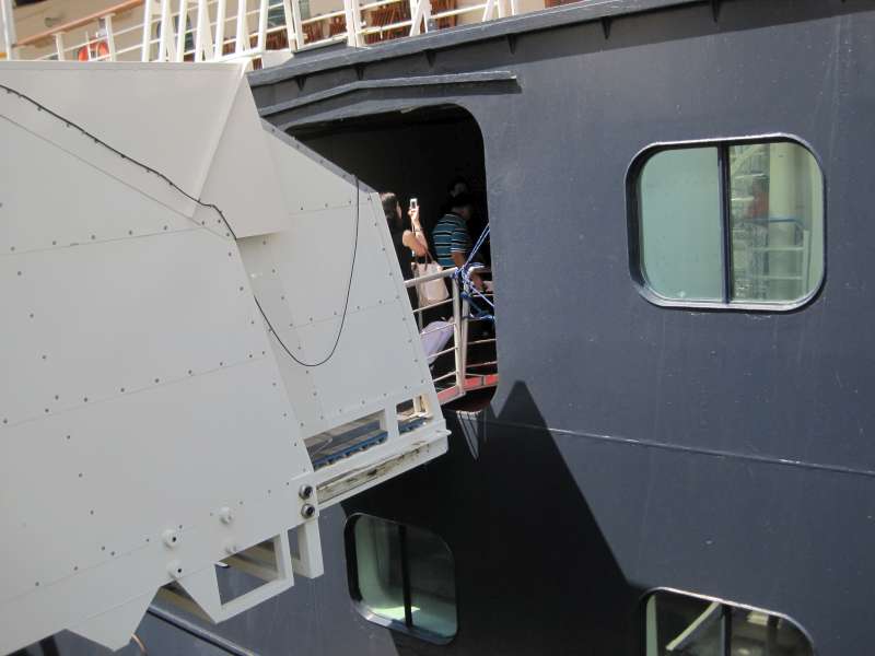 As we board via the gangway