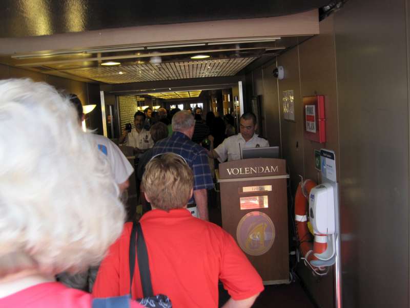 Getting our boarding passes scanned