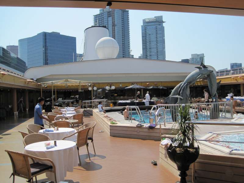 The main pool topside