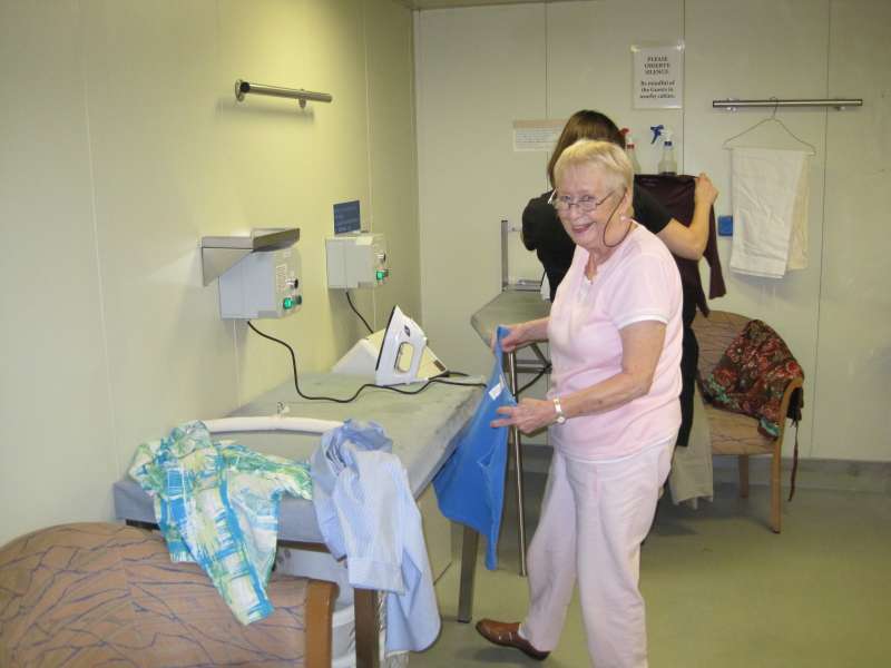 The laundry room in use