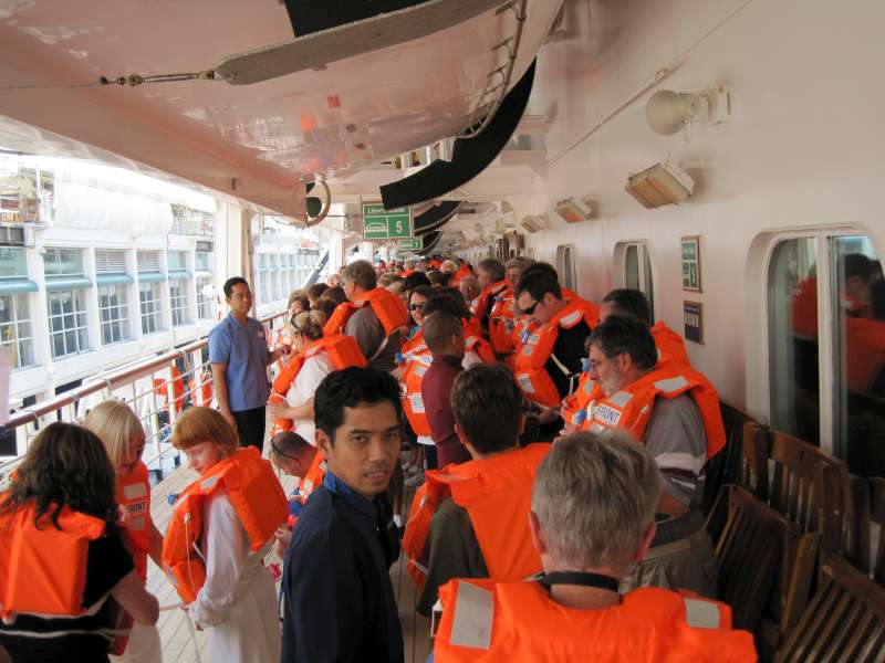 The mandatory lifeboat training