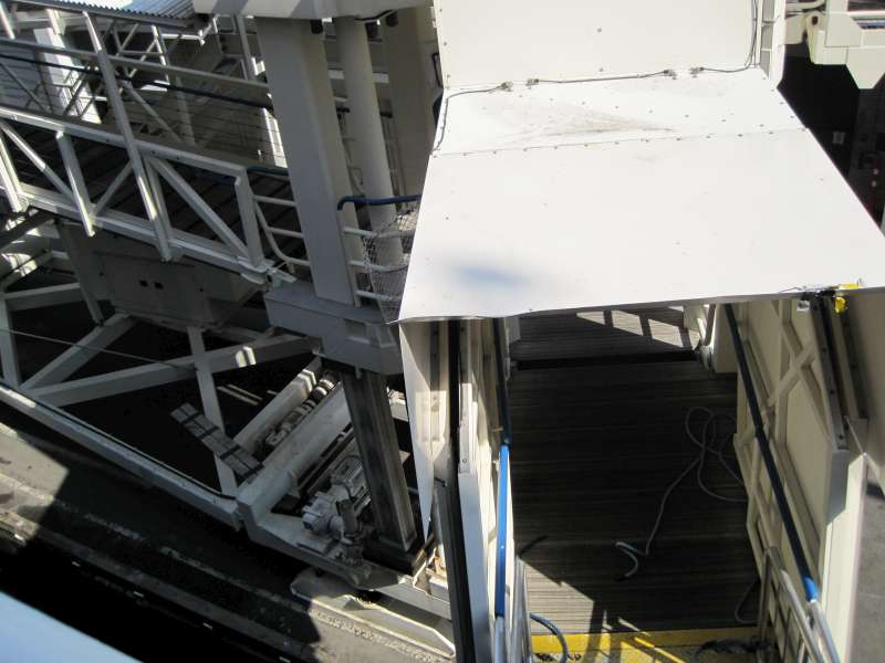 The gangway being removed