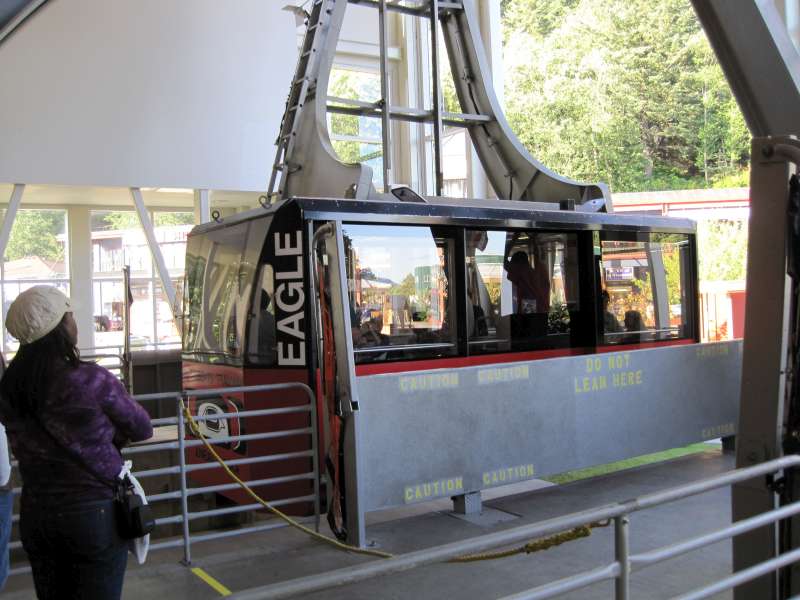Boarding the Mt RobertsTramway - Juneau