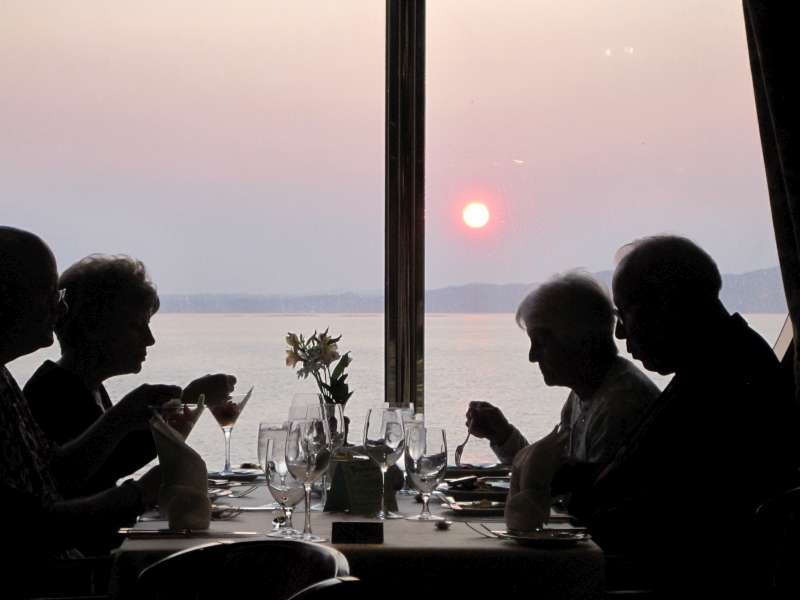 Beautiful sunset from the dining room