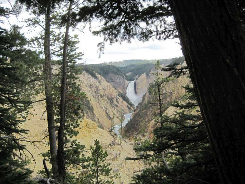 Beautiful falls in West Yellowstone