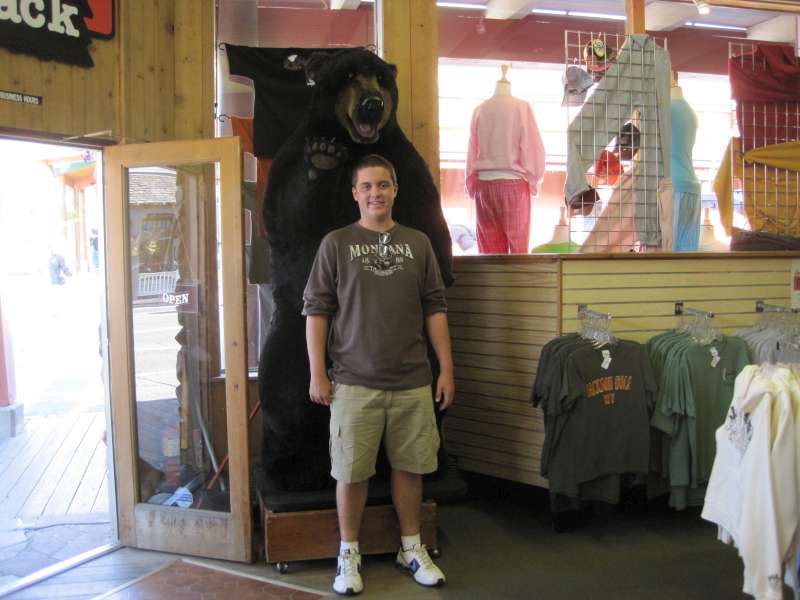 Nick, T-Shirt hunting in Jackson Hole