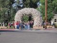 Another shot of an antler arch